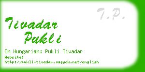 tivadar pukli business card